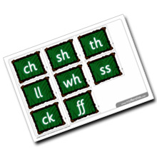 consonant blends mini digraph cards